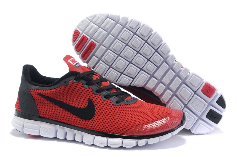 Nike Free 3.0 v2 Mens Shoes red black